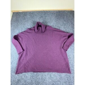 Adyson Parker Batwing Sweater Womens 3X Purple Tight Knit Turtleneck Winter Wear